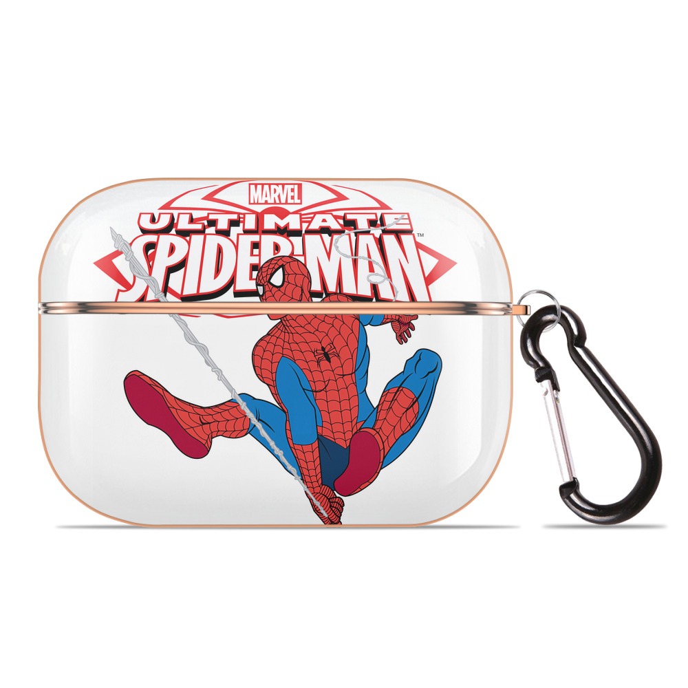 （画像用） Spider Man スパイダーマン 【AirPods Pro用】ハードシェル保護ケース｜耐衝撃・防指紋・カラビナ付き商品仕様