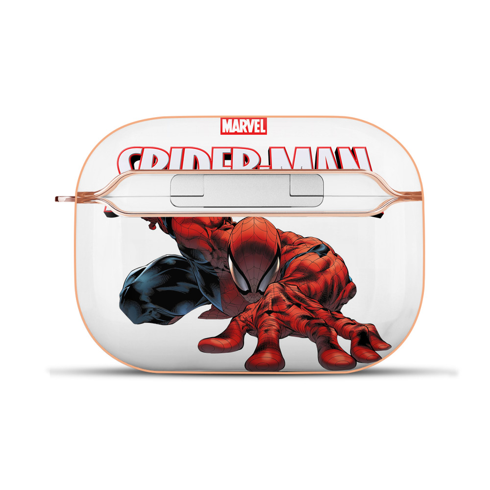 （画像用） Spider Man スパイダーマン 【AirPods Pro用】ハードシェル保護ケース｜耐衝撃・防指紋・カラビナ付き商品仕様