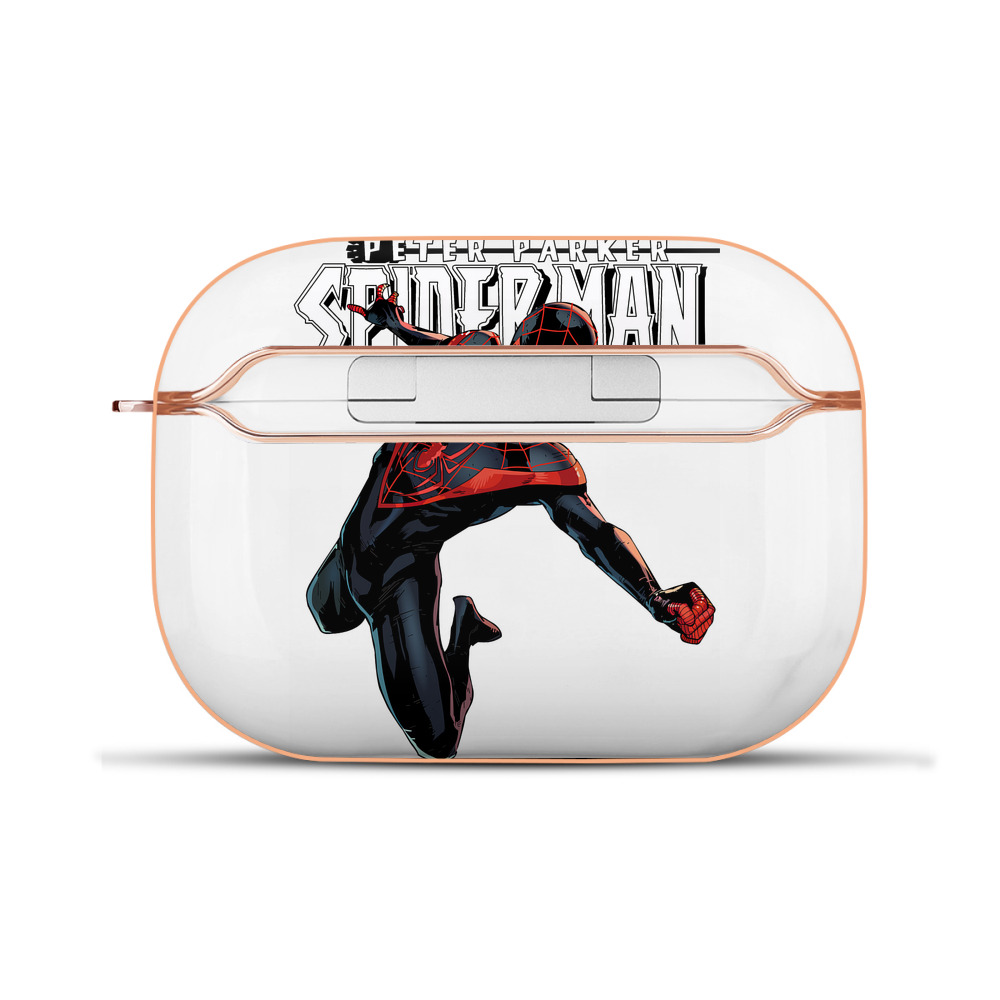 （画像用） Spider Man スパイダーマン 【AirPods Pro用】ハードシェル保護ケース｜耐衝撃・防指紋・カラビナ付き商品仕様