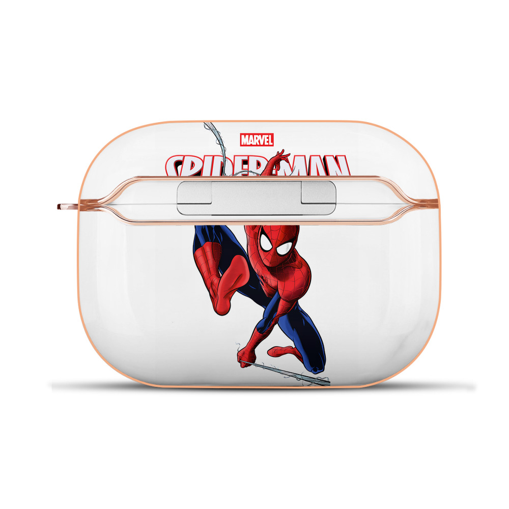 （画像用） Spider Man スパイダーマン 【AirPods Pro用】ハードシェル保護ケース｜耐衝撃・防指紋・カラビナ付き商品仕様