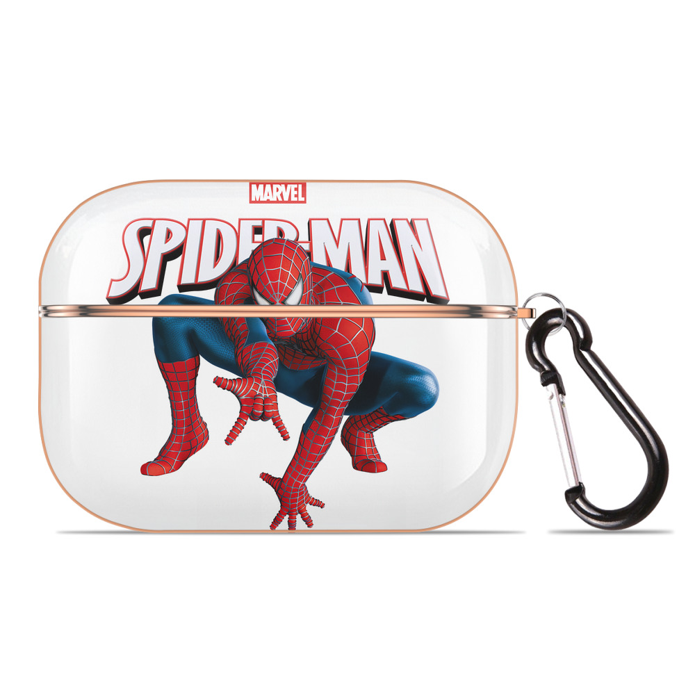（画像用） Spider Man スパイダーマン 【AirPods Pro用】ハードシェル保護ケース｜耐衝撃・防指紋・カラビナ付き商品仕様