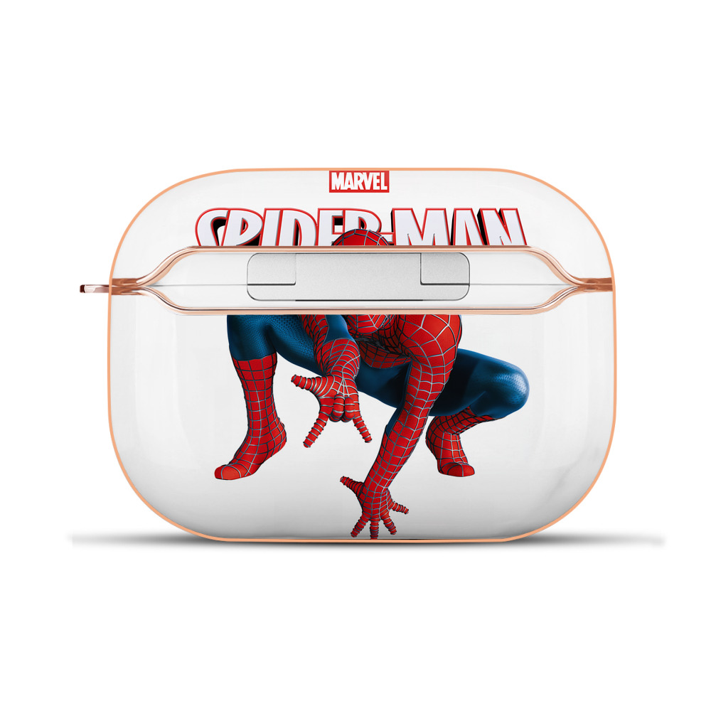 （画像用） Spider Man スパイダーマン 【AirPods Pro用】ハードシェル保護ケース｜耐衝撃・防指紋・カラビナ付き商品仕様