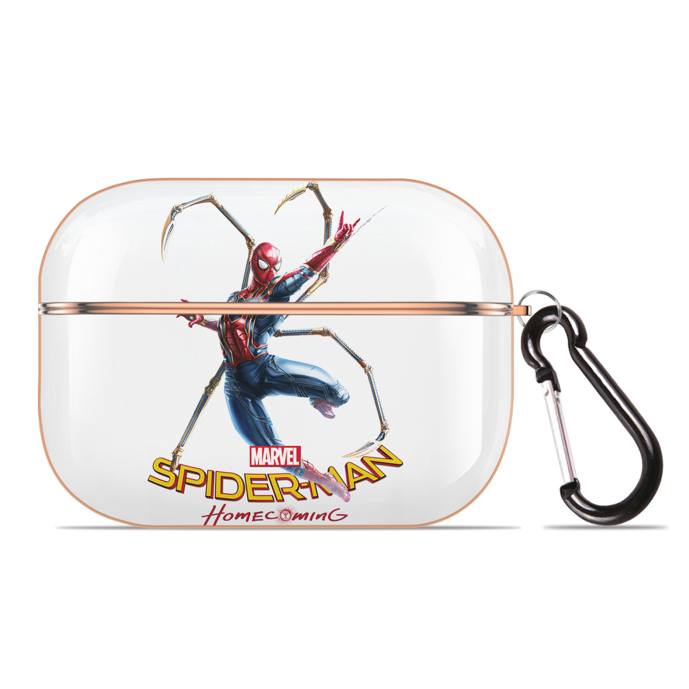 （画像用） Spider Man スパイダーマン 【AirPods Pro用】ハードシェル保護ケース｜耐衝撃・防指紋・カラビナ付き商品仕様