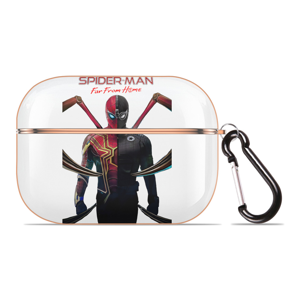（画像用） Spider Man スパイダーマン 【AirPods Pro用】ハードシェル保護ケース｜耐衝撃・防指紋・カラビナ付き商品仕様