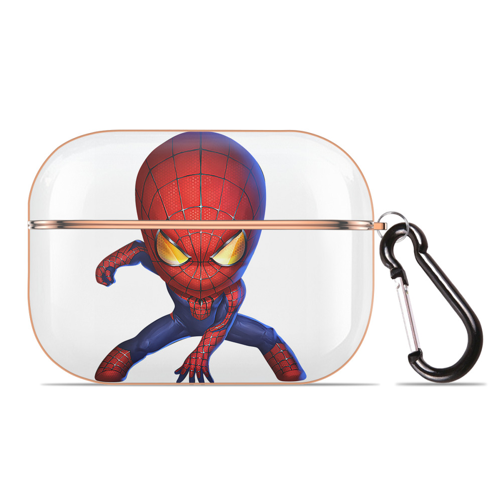 （画像用） Spider Man スパイダーマン 【AirPods Pro用】ハードシェル保護ケース｜耐衝撃・防指紋・カラビナ付き商品仕様