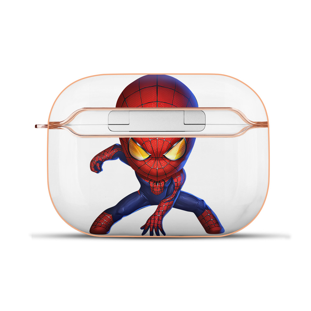 （画像用） Spider Man スパイダーマン 【AirPods Pro用】ハードシェル保護ケース｜耐衝撃・防指紋・カラビナ付き商品仕様