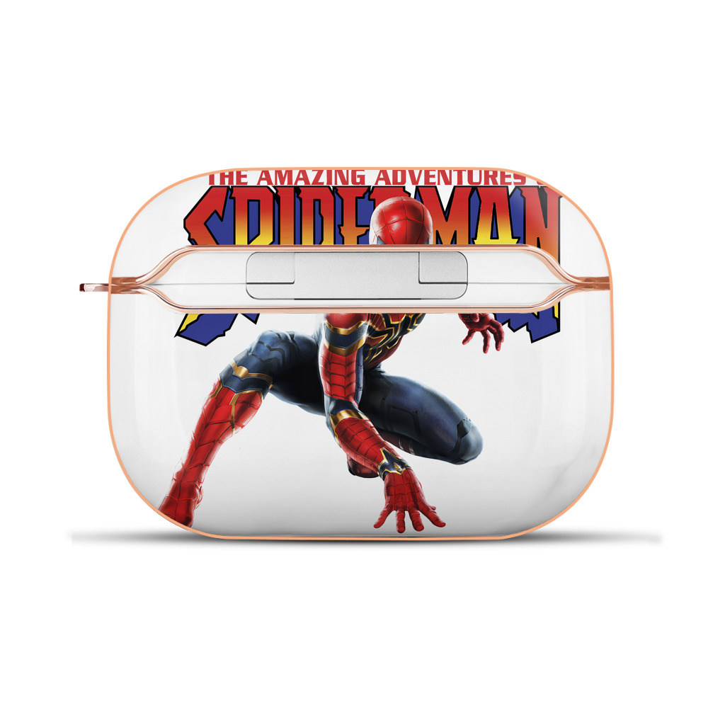 （画像用） Spider Man スパイダーマン 【AirPods Pro用】ハードシェル保護ケース｜耐衝撃・防指紋・カラビナ付き商品仕様