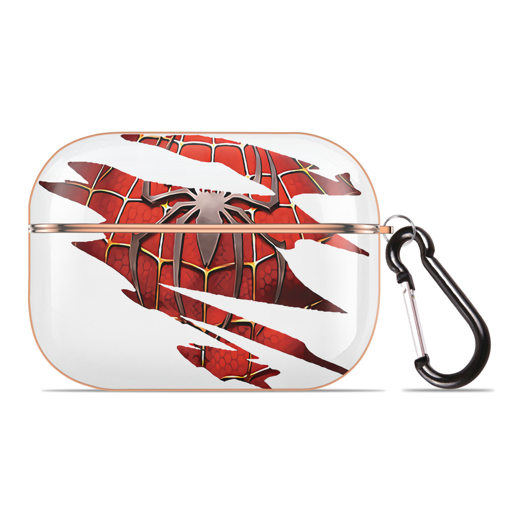（画像用） Spider Man スパイダーマン 【AirPods Pro用】ハードシェル保護ケース｜耐衝撃・防指紋・カラビナ付き商品仕様
