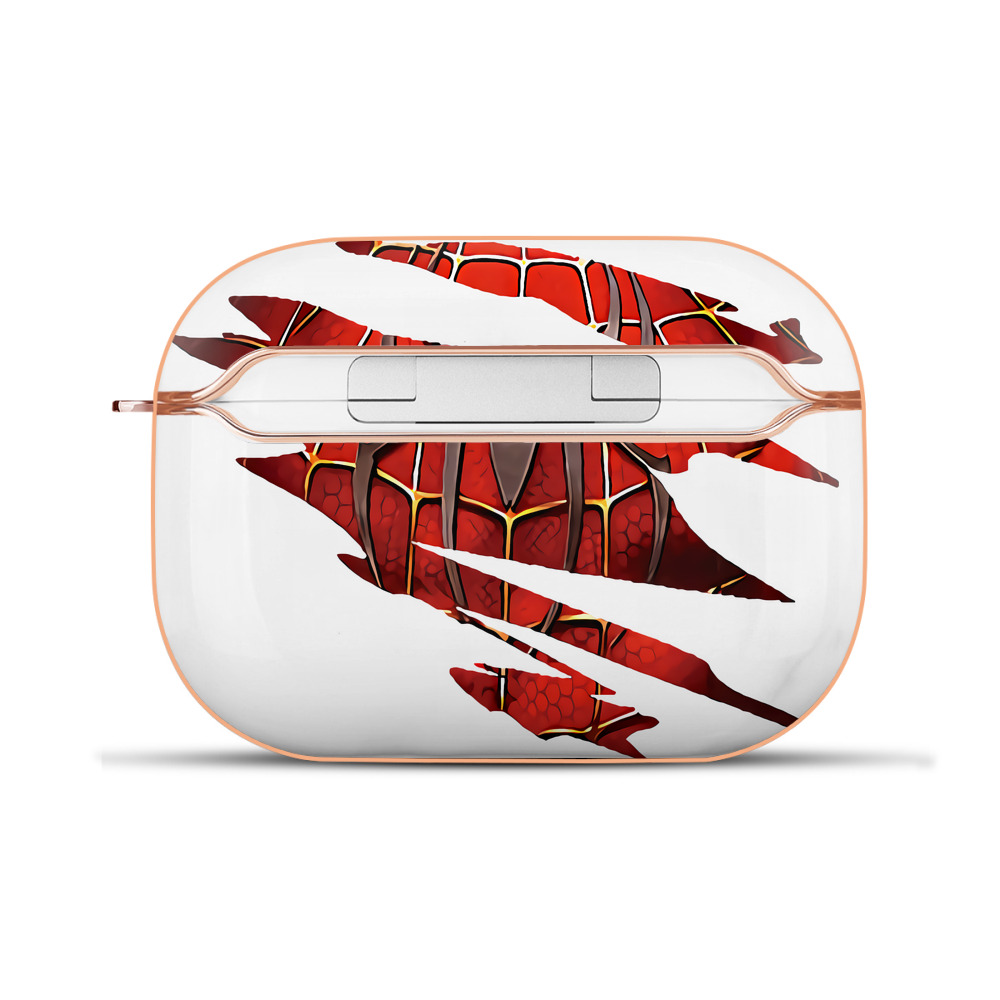 （画像用） Spider Man スパイダーマン 【AirPods Pro用】ハードシェル保護ケース｜耐衝撃・防指紋・カラビナ付き商品仕様