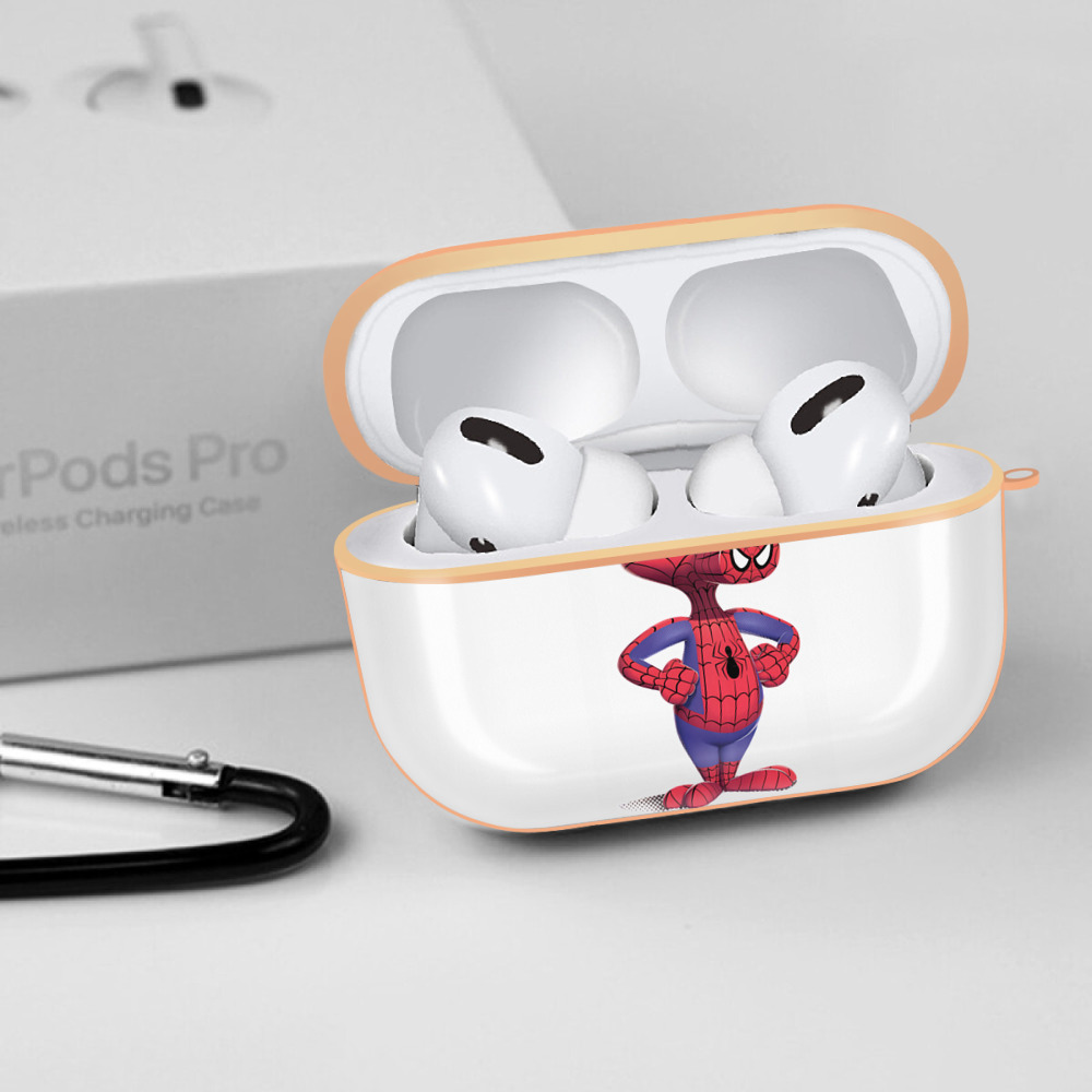 Spider Man スパイダーマン 【AirPods Pro用】ハードシェル保護ケース｜耐衝撃・防指紋・カラビナ付き商品仕様