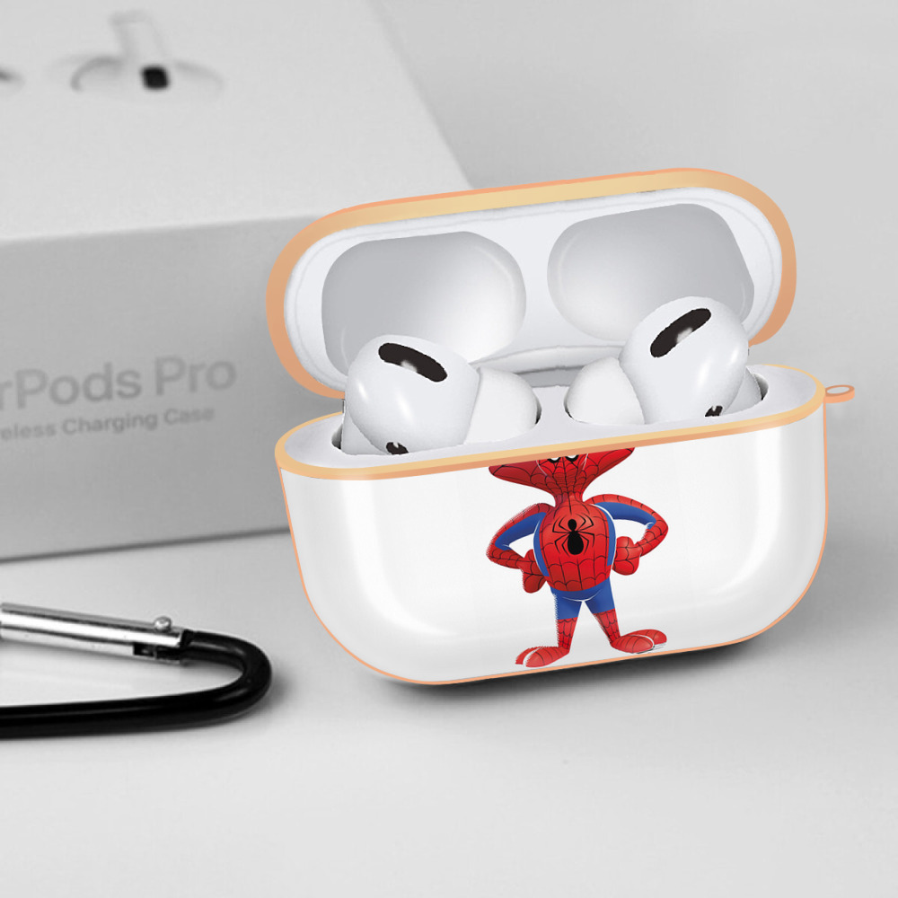 Spider Man スパイダーマン 【AirPods Pro用】ハードシェル保護ケース｜耐衝撃・防指紋・カラビナ付き商品仕様