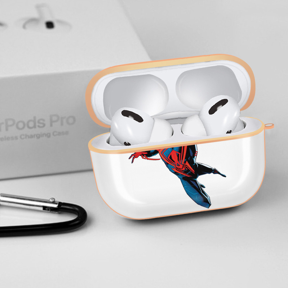 Spider Man スパイダーマン 【AirPods Pro用】ハードシェル保護ケース｜耐衝撃・防指紋・カラビナ付き商品仕様