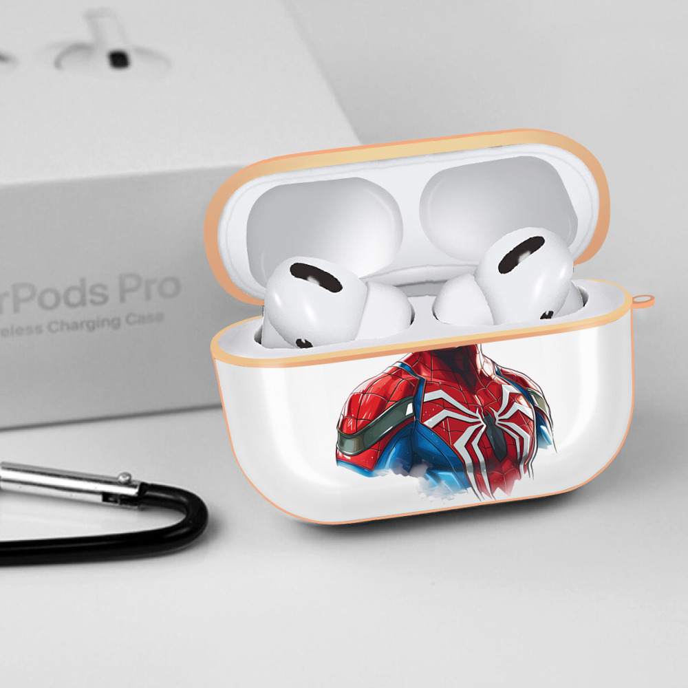 Spider Man スパイダーマン 【AirPods Pro用】ハードシェル保護ケース｜耐衝撃・防指紋・カラビナ付き商品仕様