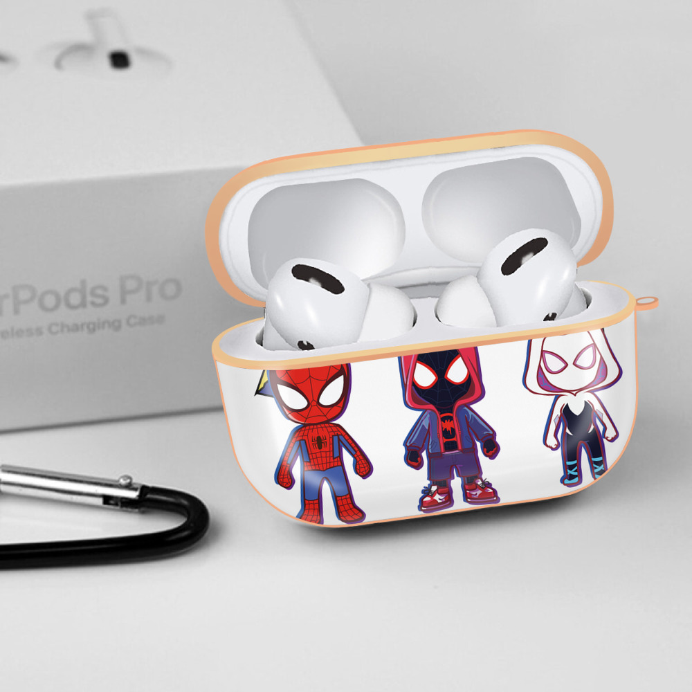 Spider Man スパイダーマン 【AirPods Pro用】ハードシェル保護ケース｜耐衝撃・防指紋・カラビナ付き商品仕様