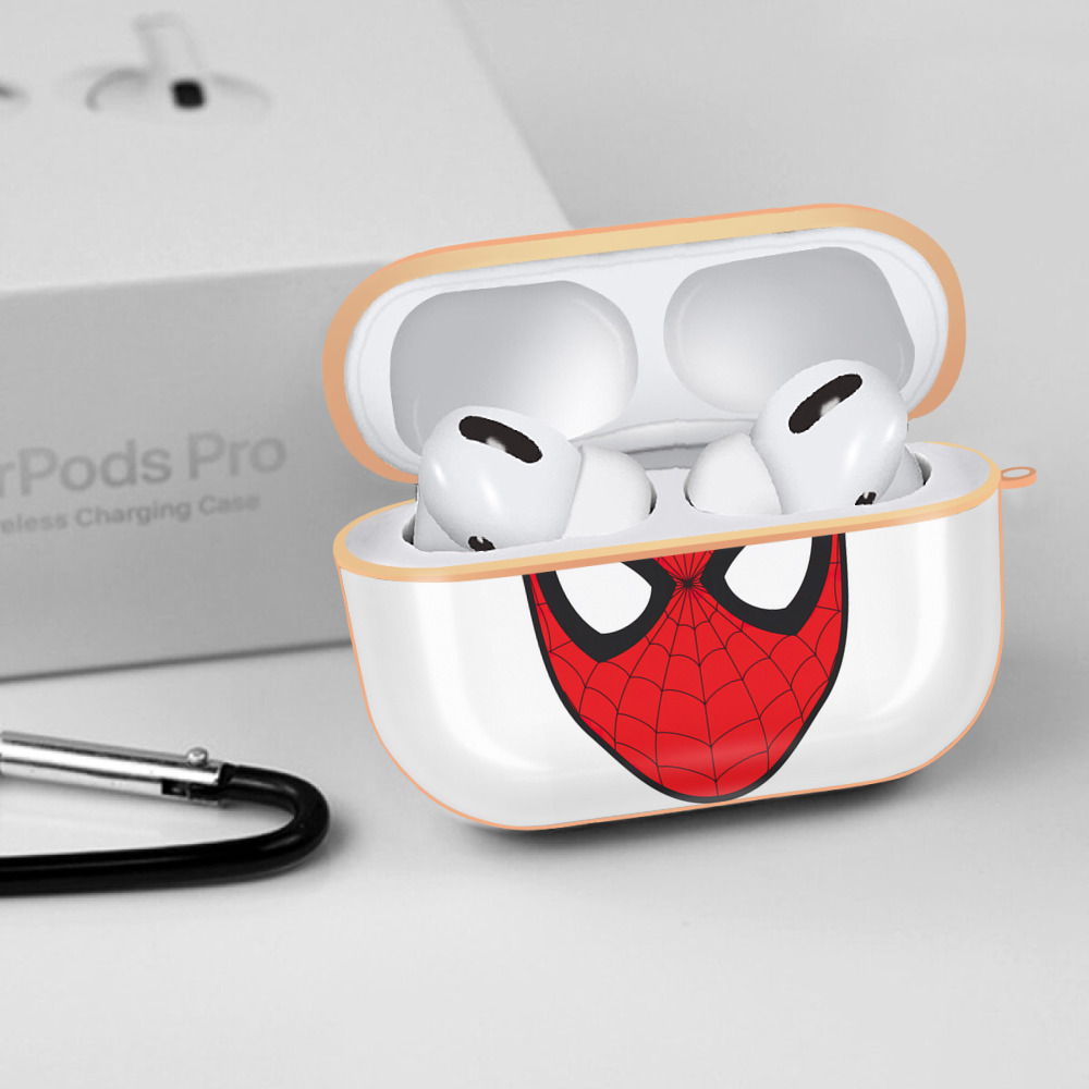 Spider Man スパイダーマン 【AirPods Pro用】ハードシェル保護ケース｜耐衝撃・防指紋・カラビナ付き商品仕様