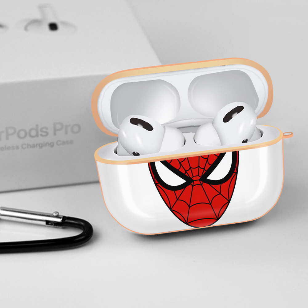 Spider Man スパイダーマン 【AirPods Pro用】ハードシェル保護ケース｜耐衝撃・防指紋・カラビナ付き商品仕様
