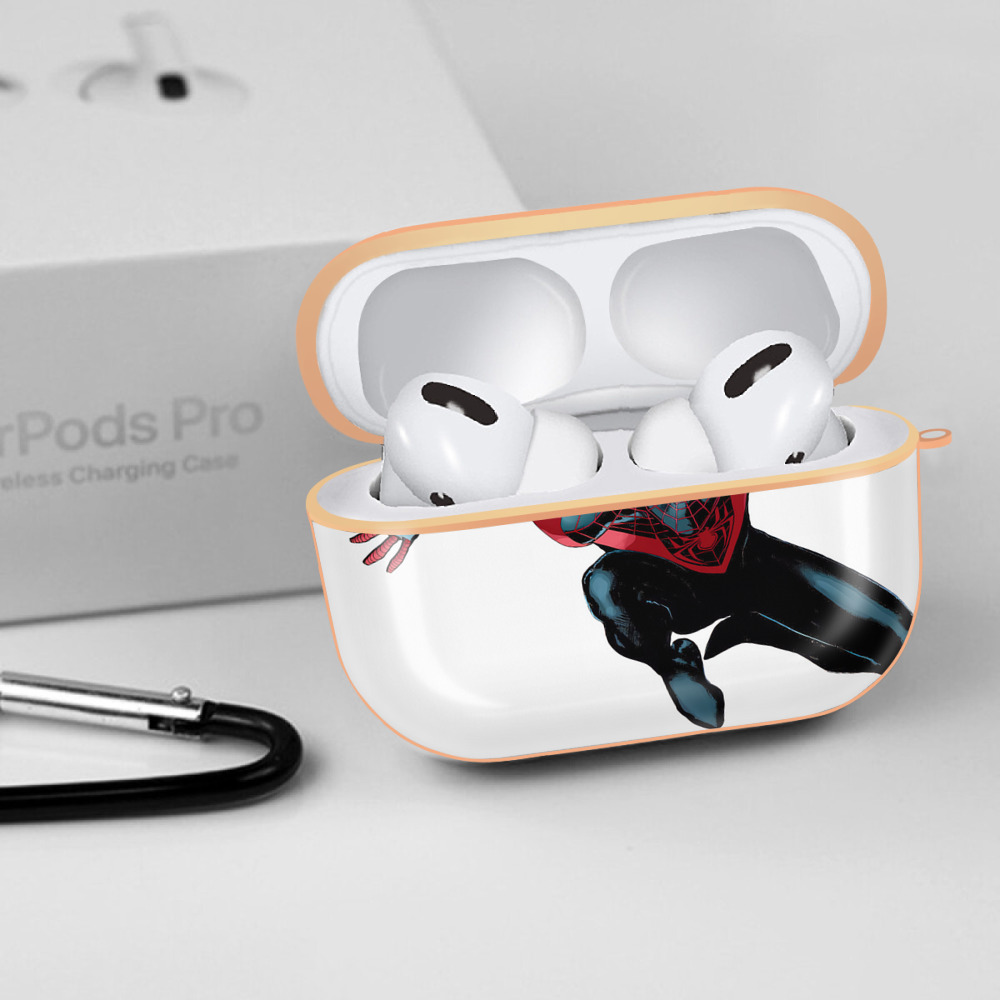 Spider Man スパイダーマン 【AirPods Pro用】ハードシェル保護ケース｜耐衝撃・防指紋・カラビナ付き商品仕様