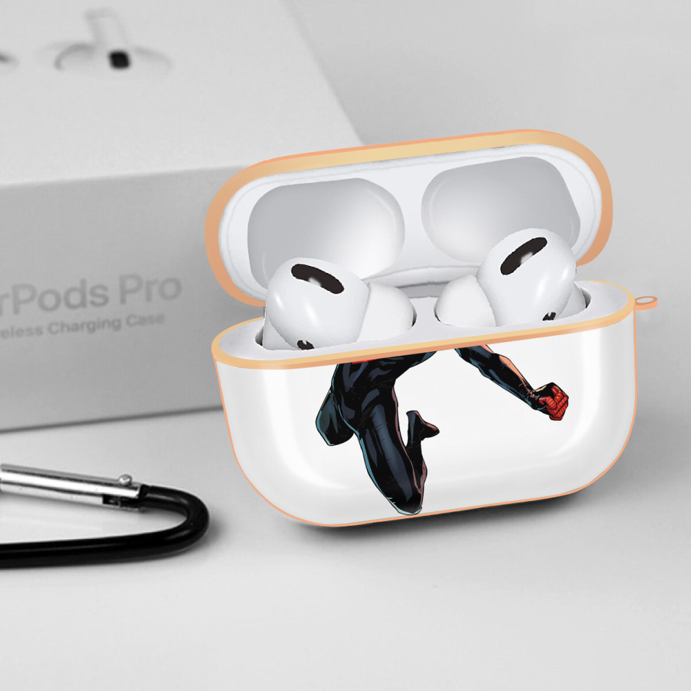 Spider Man スパイダーマン 【AirPods Pro用】ハードシェル保護ケース｜耐衝撃・防指紋・カラビナ付き商品仕様