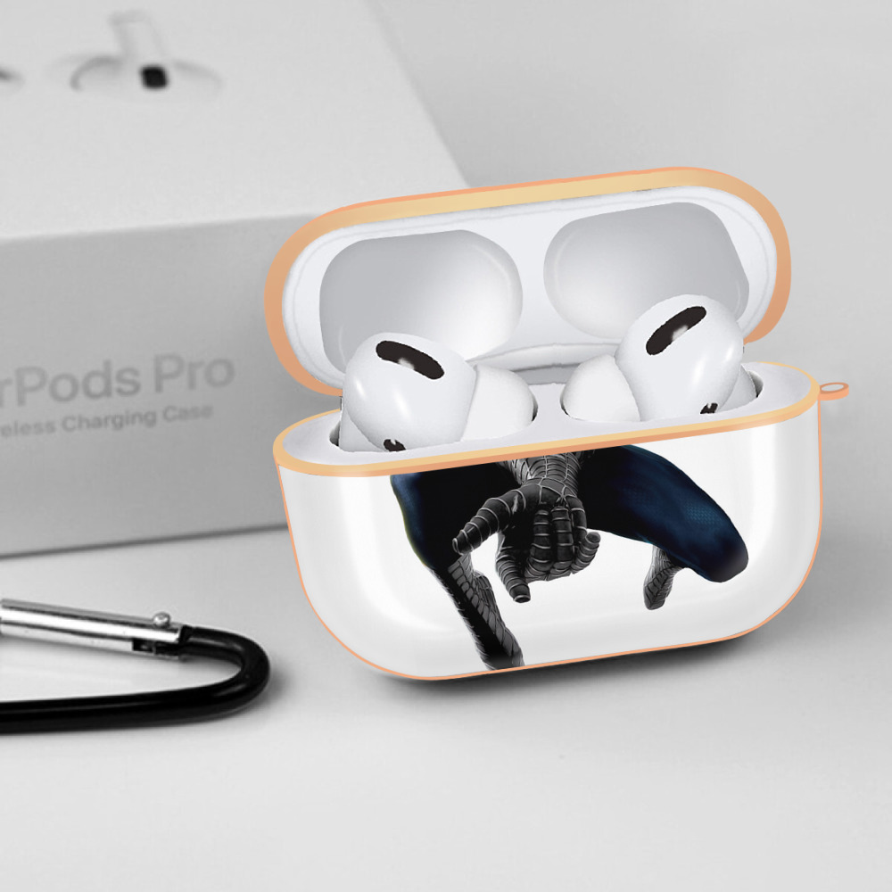 Spider Man スパイダーマン 【AirPods Pro用】ハードシェル保護ケース｜耐衝撃・防指紋・カラビナ付き商品仕様