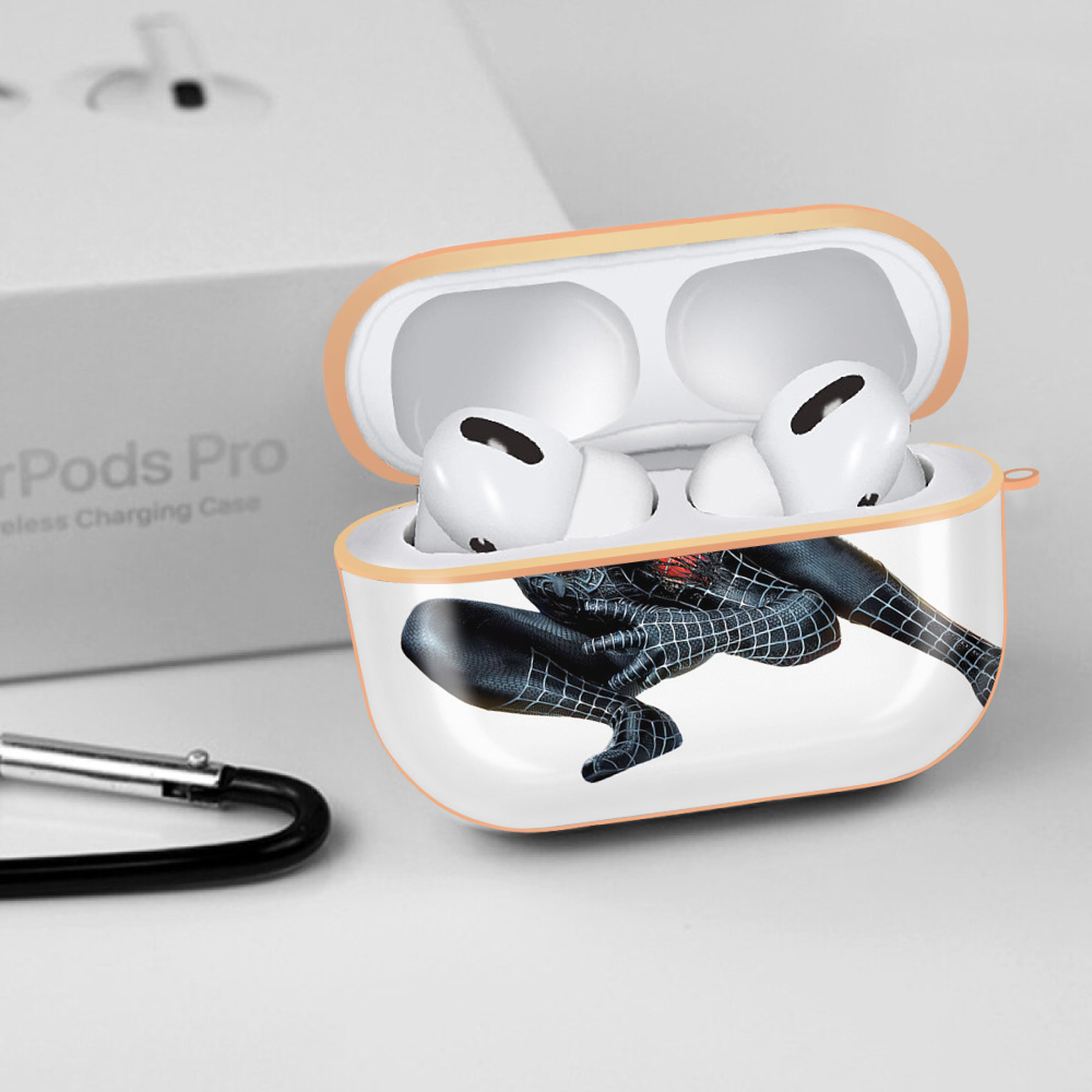Spider Man スパイダーマン 【AirPods Pro用】ハードシェル保護ケース｜耐衝撃・防指紋・カラビナ付き商品仕様