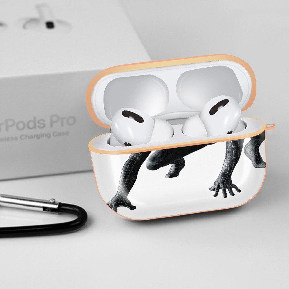 Spider Man スパイダーマン 【AirPods Pro用】ハードシェル保護ケース｜耐衝撃・防指紋・カラビナ付き商品仕様