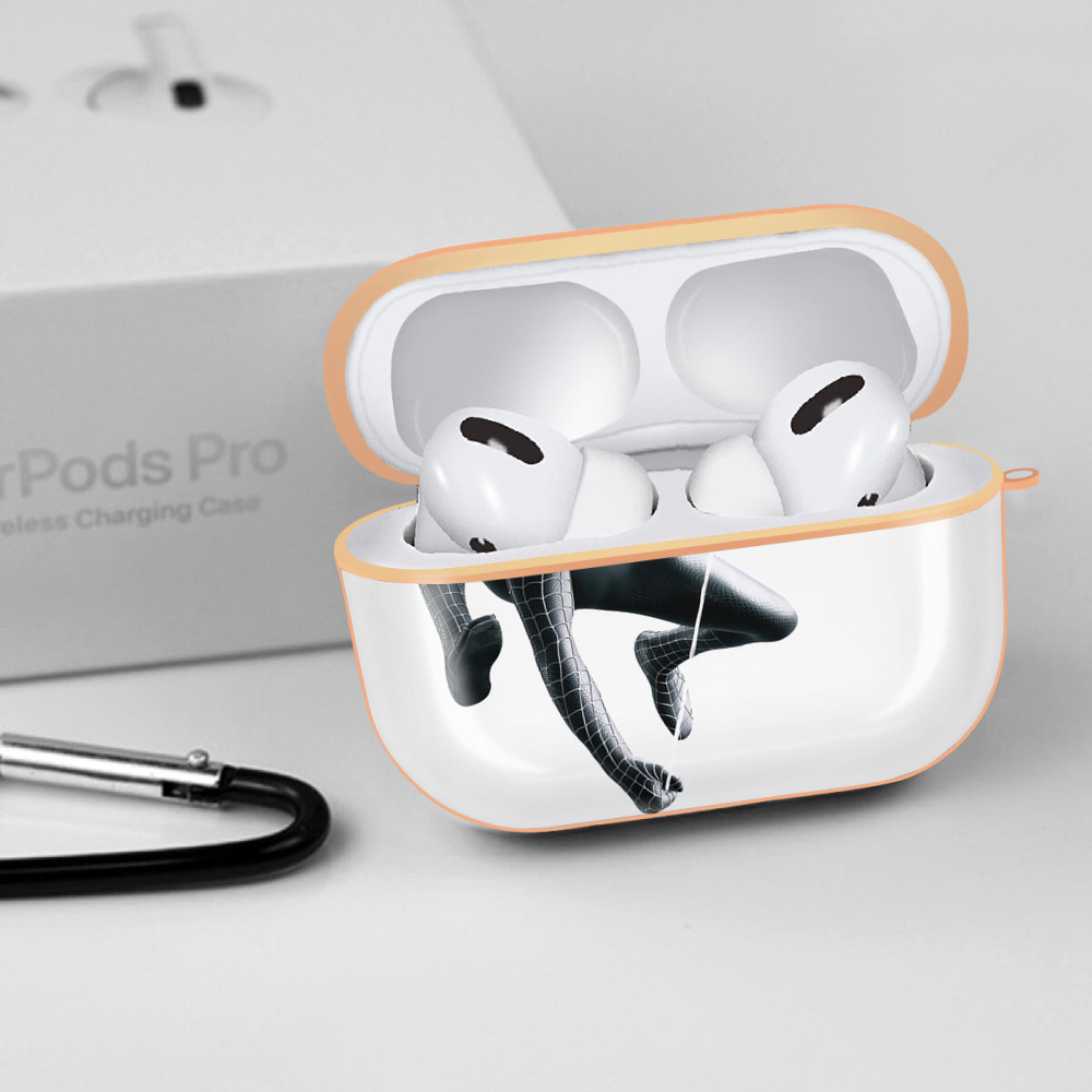 Spider Man スパイダーマン 【AirPods Pro用】ハードシェル保護ケース｜耐衝撃・防指紋・カラビナ付き商品仕様