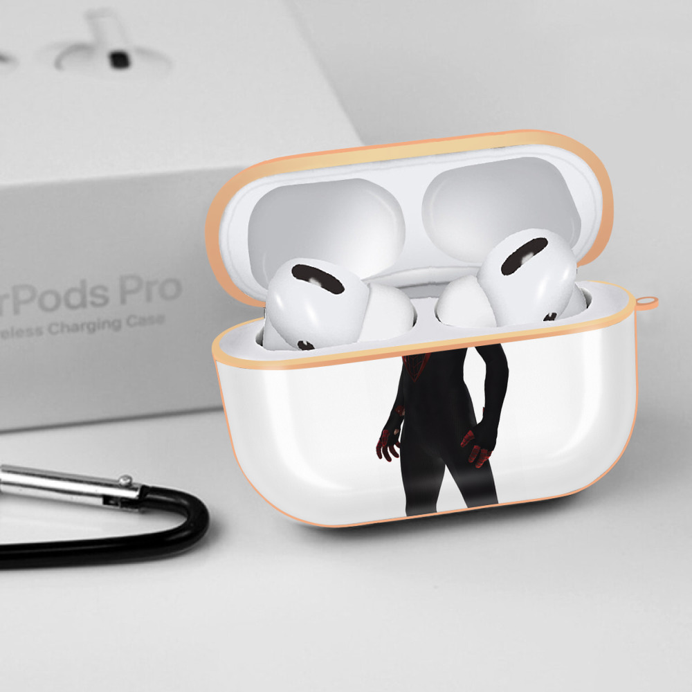 Spider Man スパイダーマン 【AirPods Pro用】ハードシェル保護ケース｜耐衝撃・防指紋・カラビナ付き商品仕様
