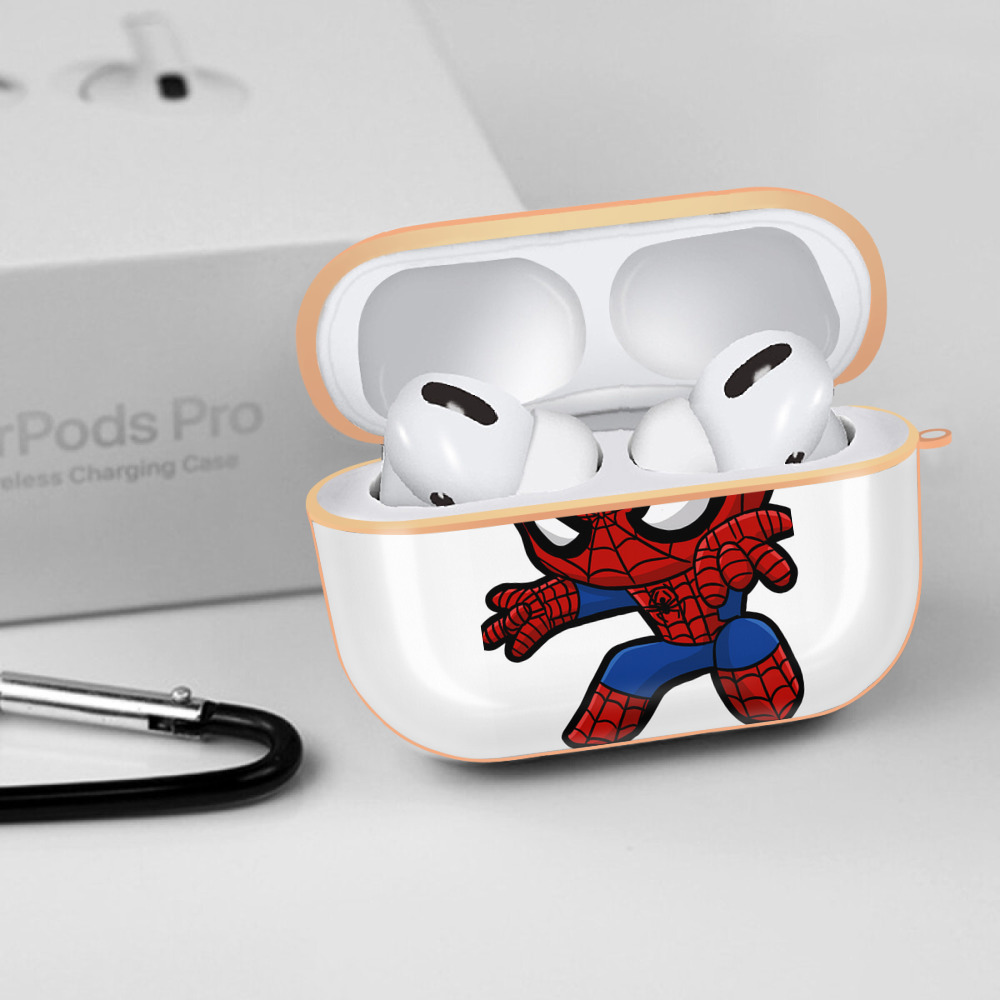Spider Man スパイダーマン 【AirPods Pro用】ハードシェル保護ケース｜耐衝撃・防指紋・カラビナ付き商品仕様