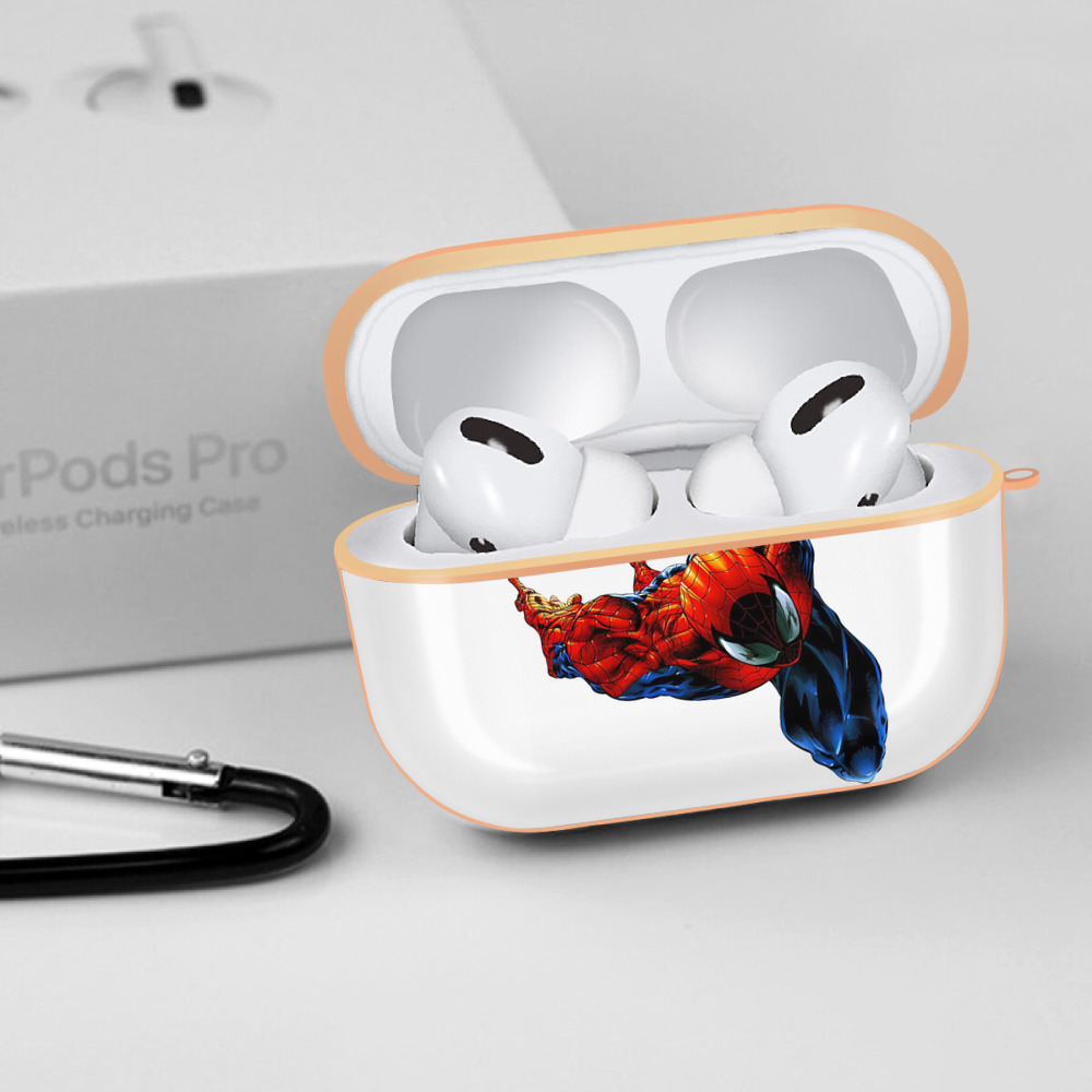 Spider Man スパイダーマン 【AirPods Pro用】ハードシェル保護ケース｜耐衝撃・防指紋・カラビナ付き商品仕様