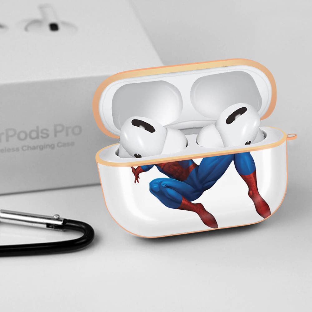 Spider Man スパイダーマン 【AirPods Pro用】ハードシェル保護ケース｜耐衝撃・防指紋・カラビナ付き商品仕様