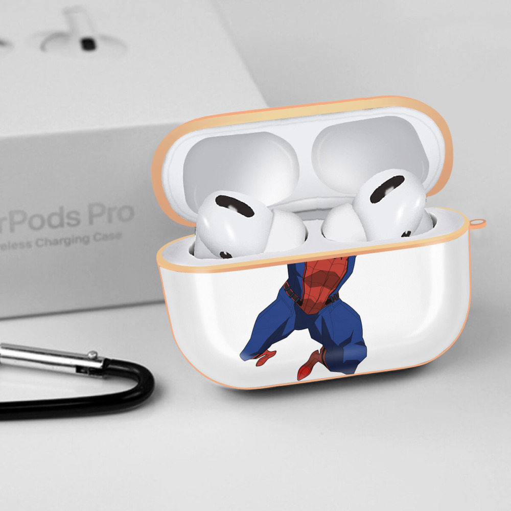 Spider Man スパイダーマン 【AirPods Pro用】ハードシェル保護ケース｜耐衝撃・防指紋・カラビナ付き商品仕様