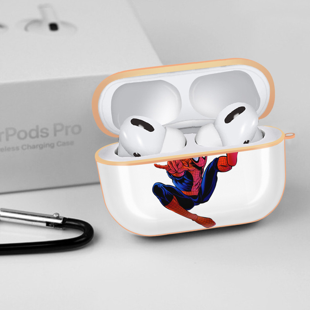 Spider Man スパイダーマン 【AirPods Pro用】ハードシェル保護ケース｜耐衝撃・防指紋・カラビナ付き商品仕様