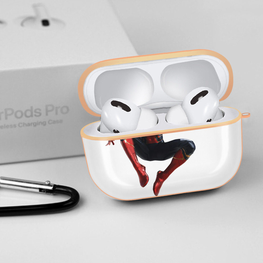 Spider Man スパイダーマン 【AirPods Pro用】ハードシェル保護ケース｜耐衝撃・防指紋・カラビナ付き商品仕様