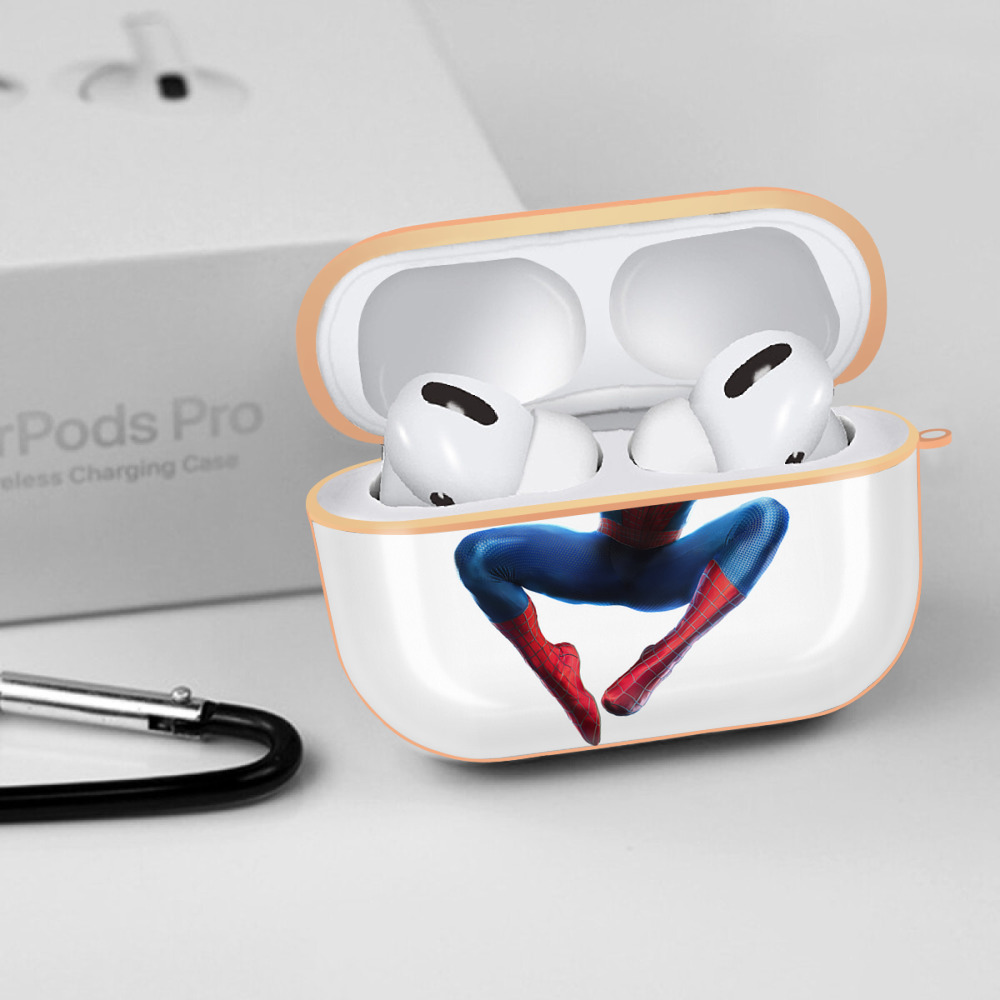 Spider Man スパイダーマン 【AirPods Pro用】ハードシェル保護ケース｜耐衝撃・防指紋・カラビナ付き商品仕様