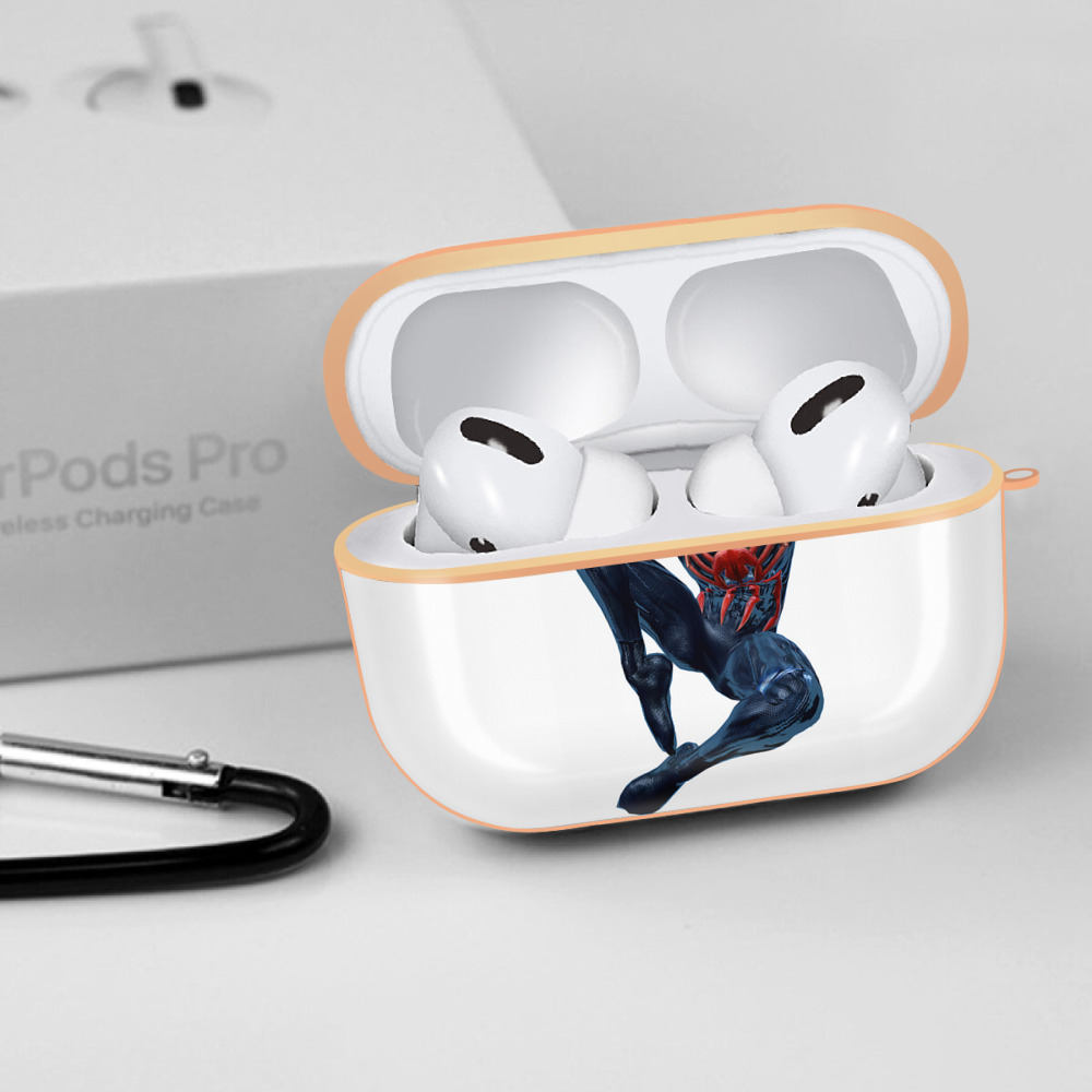 Spider Man スパイダーマン 【AirPods Pro用】ハードシェル保護ケース｜耐衝撃・防指紋・カラビナ付き商品仕様