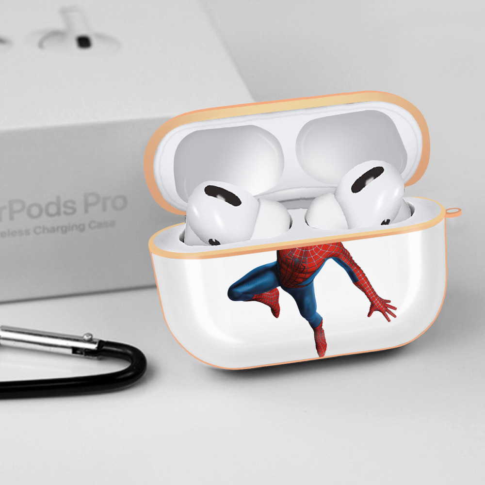 Spider Man スパイダーマン 【AirPods Pro用】ハードシェル保護ケース｜耐衝撃・防指紋・カラビナ付き商品仕様
