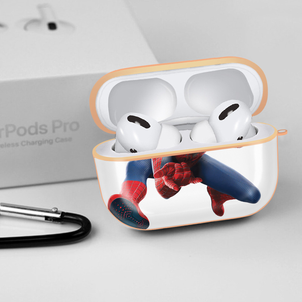 Spider Man スパイダーマン 【AirPods Pro用】ハードシェル保護ケース｜耐衝撃・防指紋・カラビナ付き商品仕様