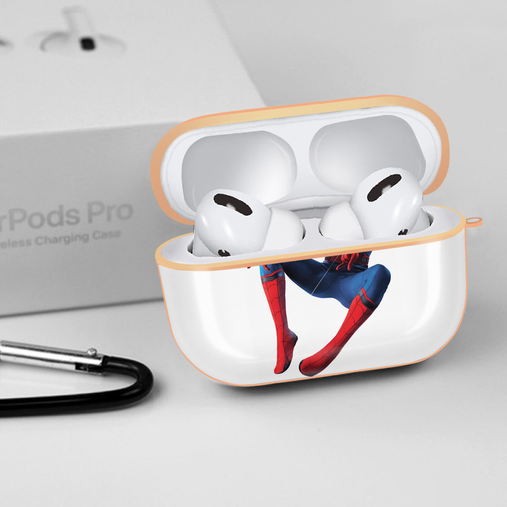 Spider Man スパイダーマン 【AirPods Pro用】ハードシェル保護ケース｜耐衝撃・防指紋・カラビナ付き商品仕様