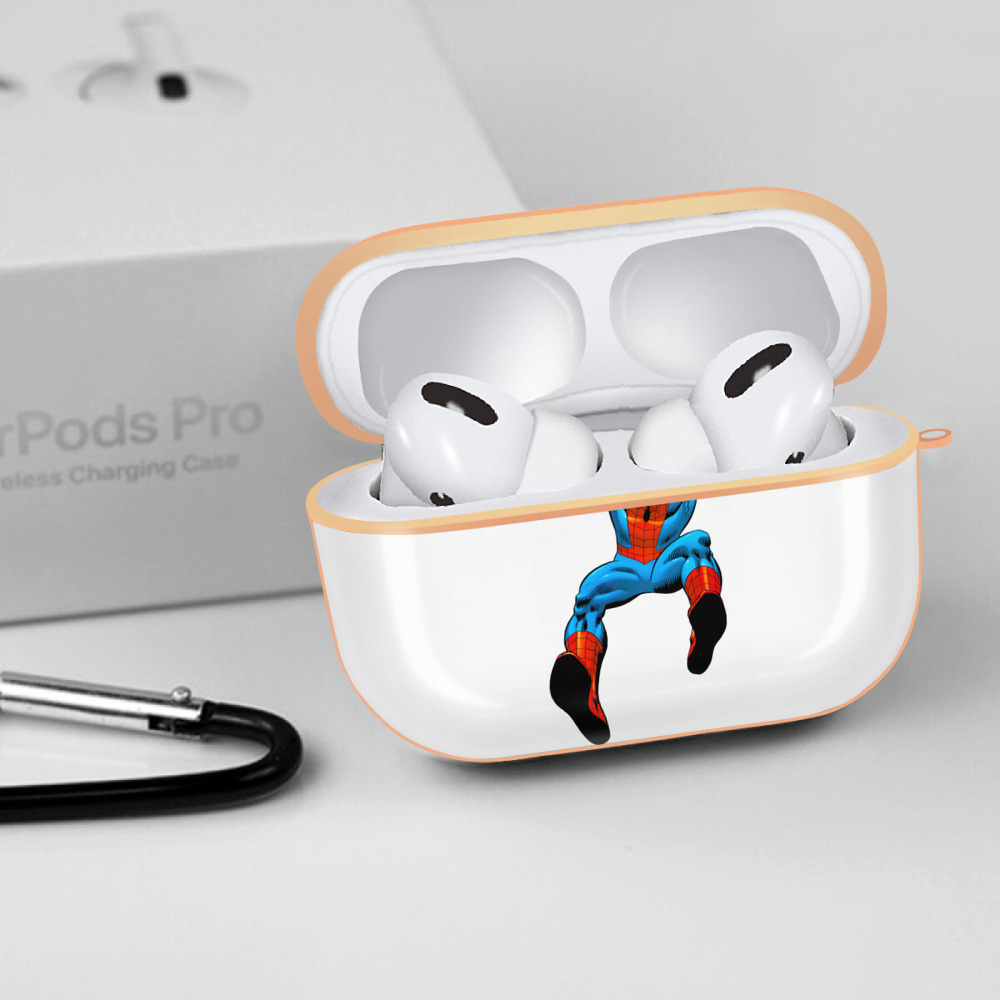 Spider Man スパイダーマン 【AirPods Pro用】ハードシェル保護ケース｜耐衝撃・防指紋・カラビナ付き商品仕様