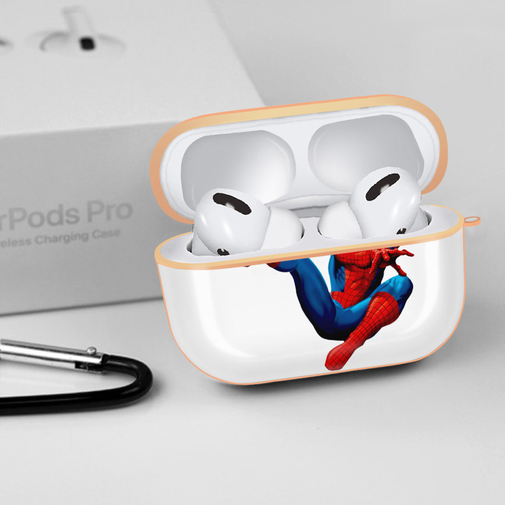 Spider Man スパイダーマン 【AirPods Pro用】ハードシェル保護ケース｜耐衝撃・防指紋・カラビナ付き商品仕様