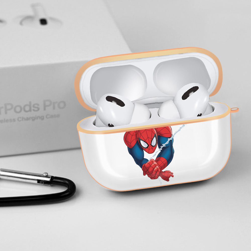 Spider Man スパイダーマン 【AirPods Pro用】ハードシェル保護ケース｜耐衝撃・防指紋・カラビナ付き商品仕様