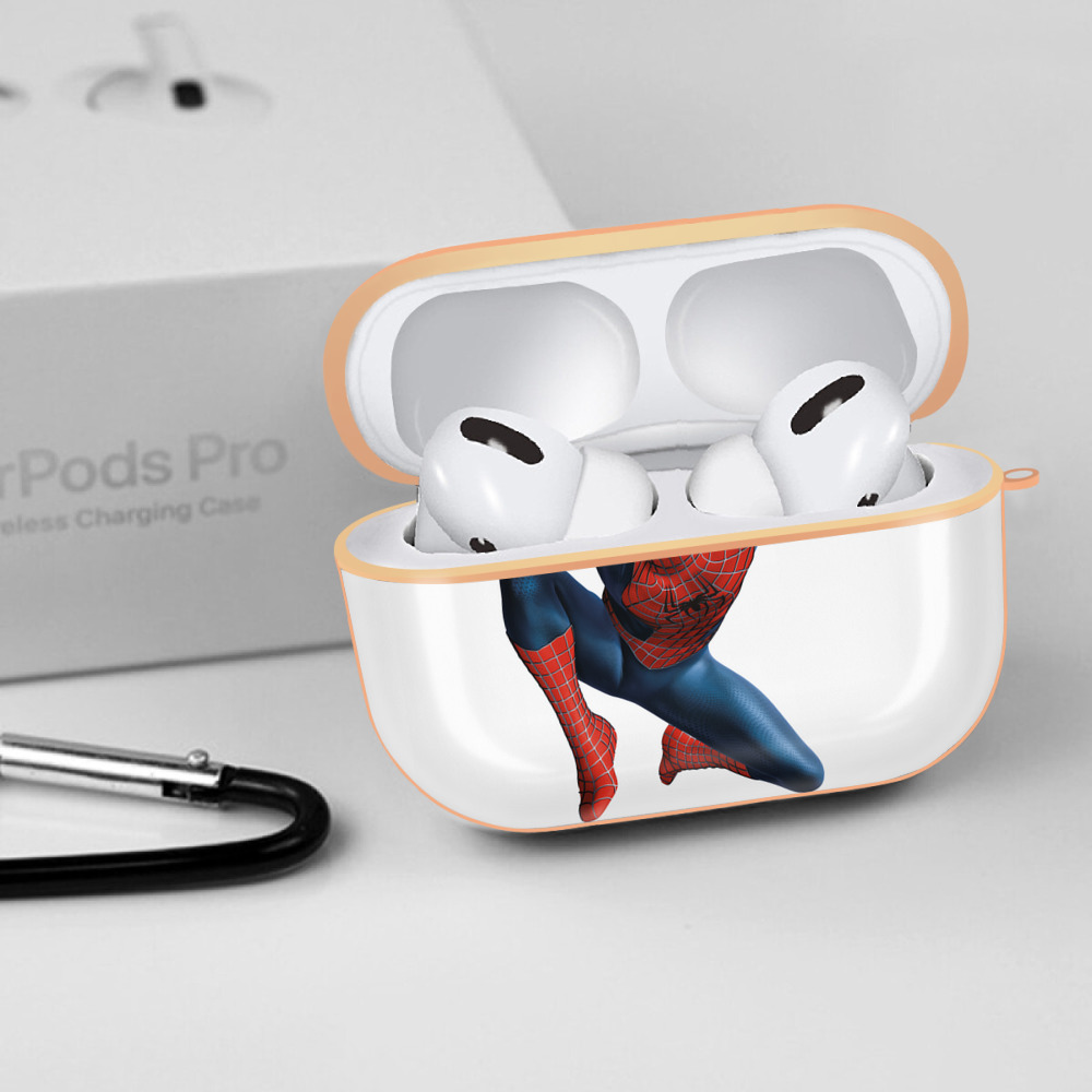 Spider Man スパイダーマン 【AirPods Pro用】ハードシェル保護ケース｜耐衝撃・防指紋・カラビナ付き商品仕様