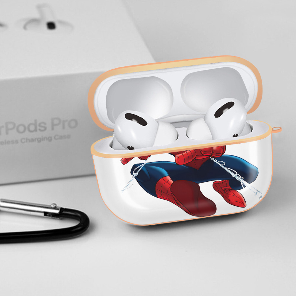 Spider Man スパイダーマン 【AirPods Pro用】ハードシェル保護ケース｜耐衝撃・防指紋・カラビナ付き商品仕様