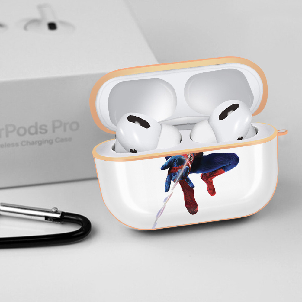Spider Man スパイダーマン 【AirPods Pro用】ハードシェル保護ケース｜耐衝撃・防指紋・カラビナ付き商品仕様