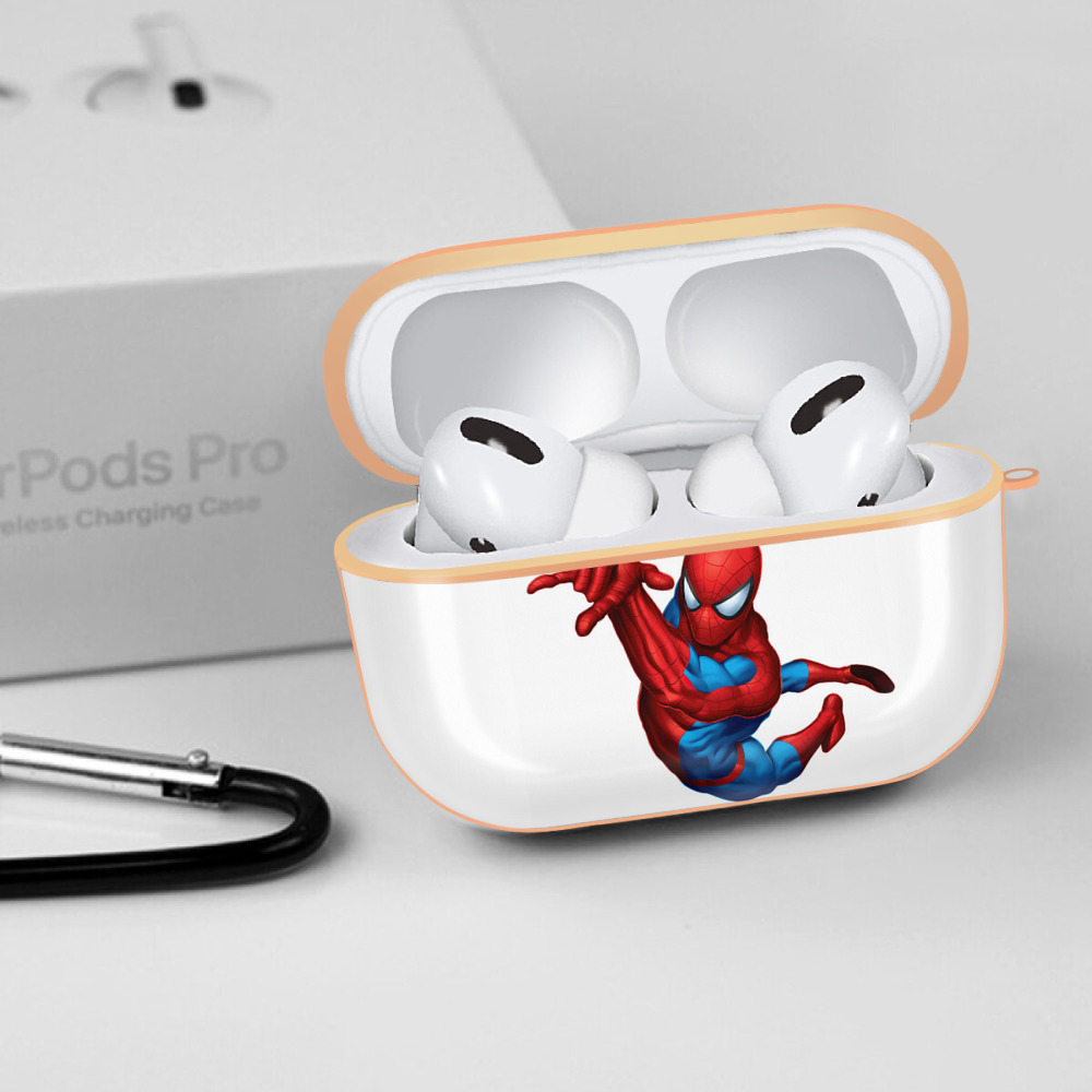 Spider Man スパイダーマン 【AirPods Pro用】ハードシェル保護ケース｜耐衝撃・防指紋・カラビナ付き商品仕様