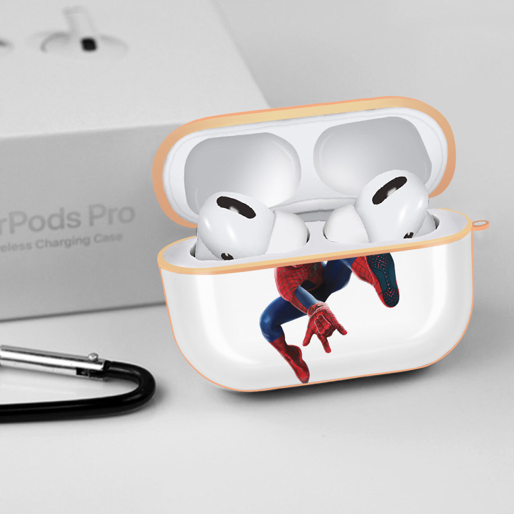 Spider Man スパイダーマン 【AirPods Pro用】ハードシェル保護ケース｜耐衝撃・防指紋・カラビナ付き商品仕様