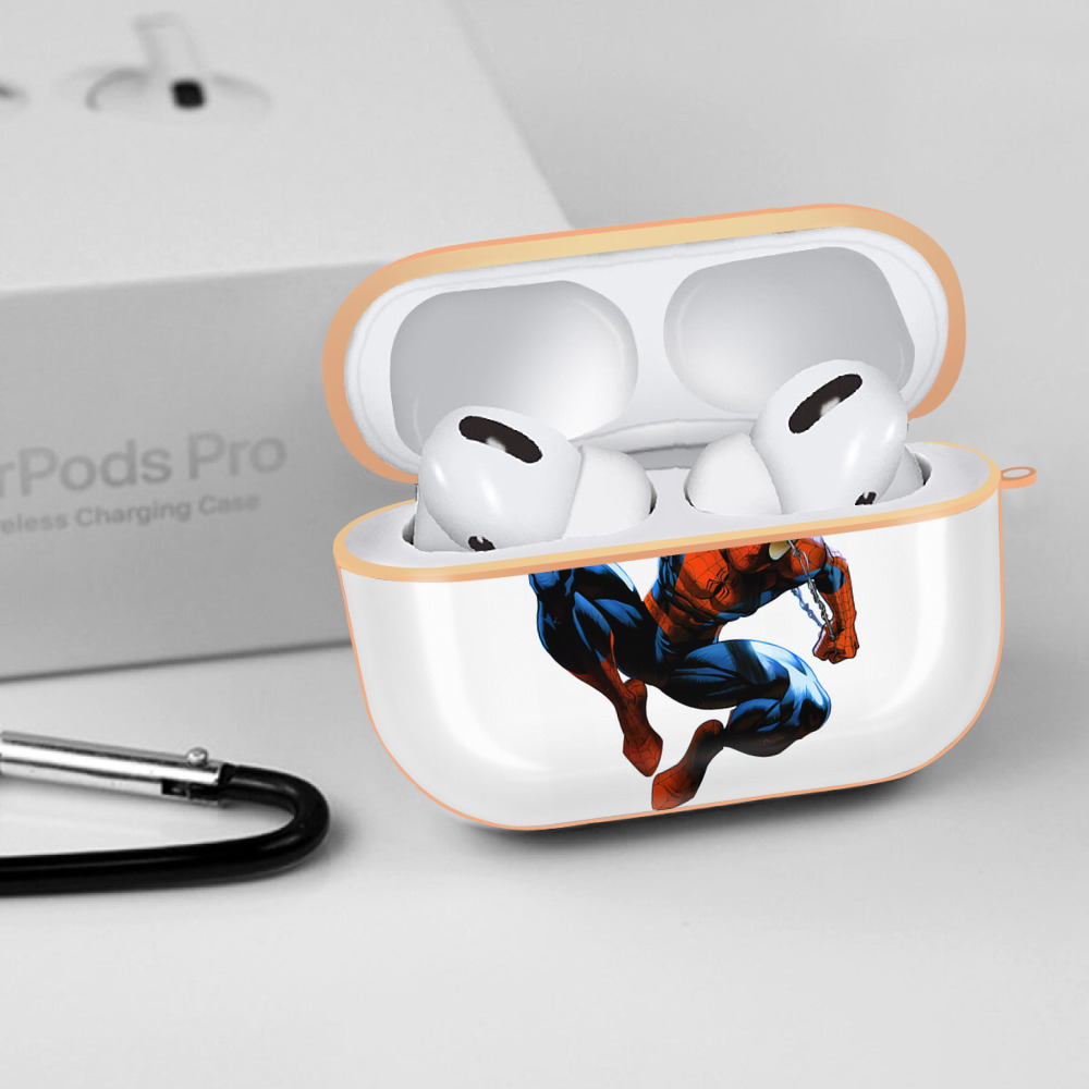 Spider Man スパイダーマン 【AirPods Pro用】ハードシェル保護ケース｜耐衝撃・防指紋・カラビナ付き商品仕様