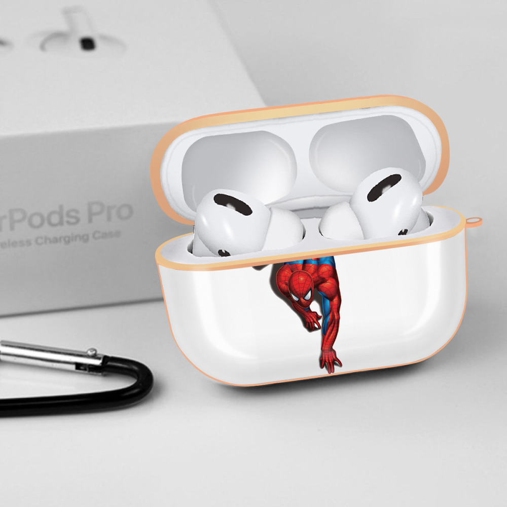 Spider Man スパイダーマン 【AirPods Pro用】ハードシェル保護ケース｜耐衝撃・防指紋・カラビナ付き商品仕様