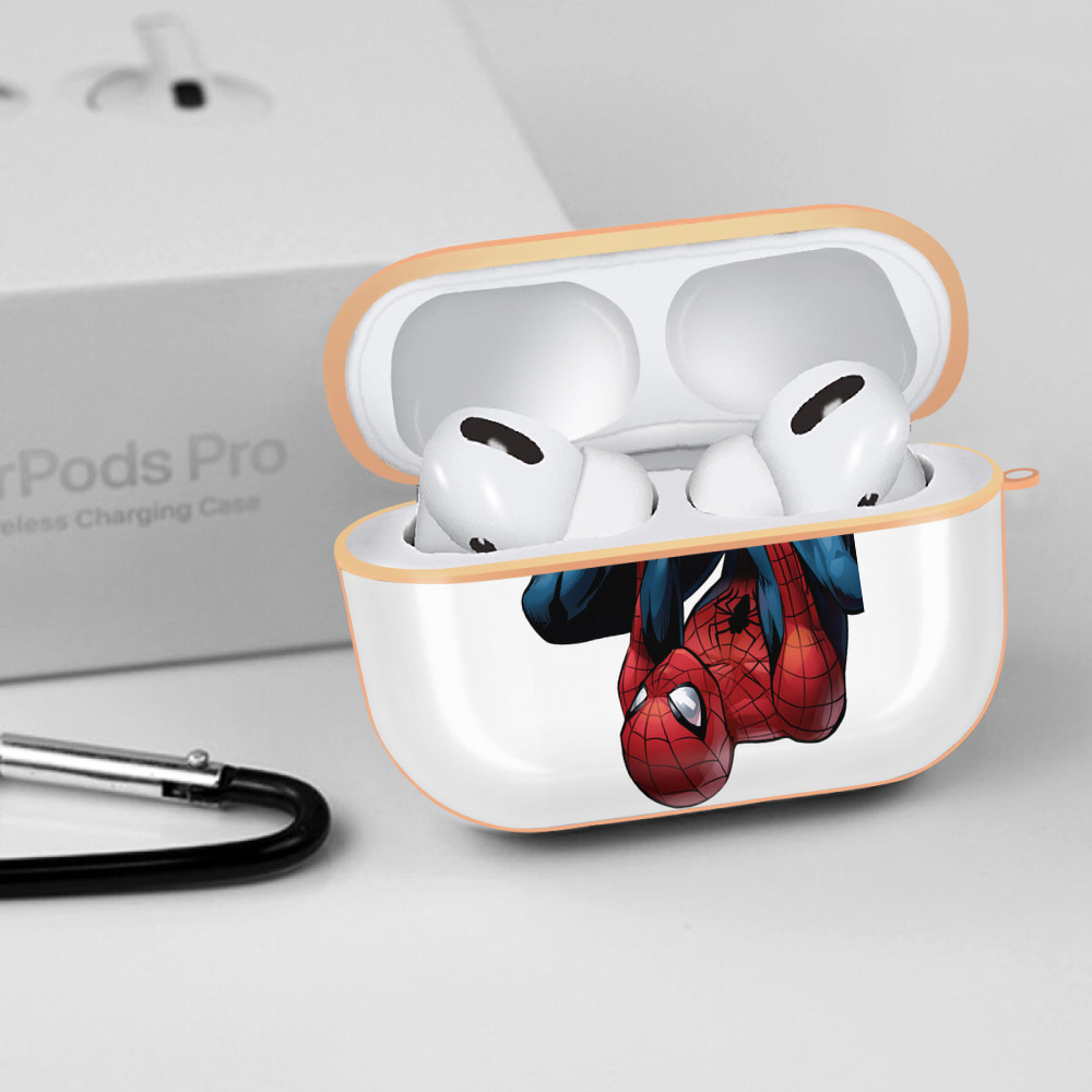 Spider Man スパイダーマン 【AirPods Pro用】ハードシェル保護ケース｜耐衝撃・防指紋・カラビナ付き商品仕様