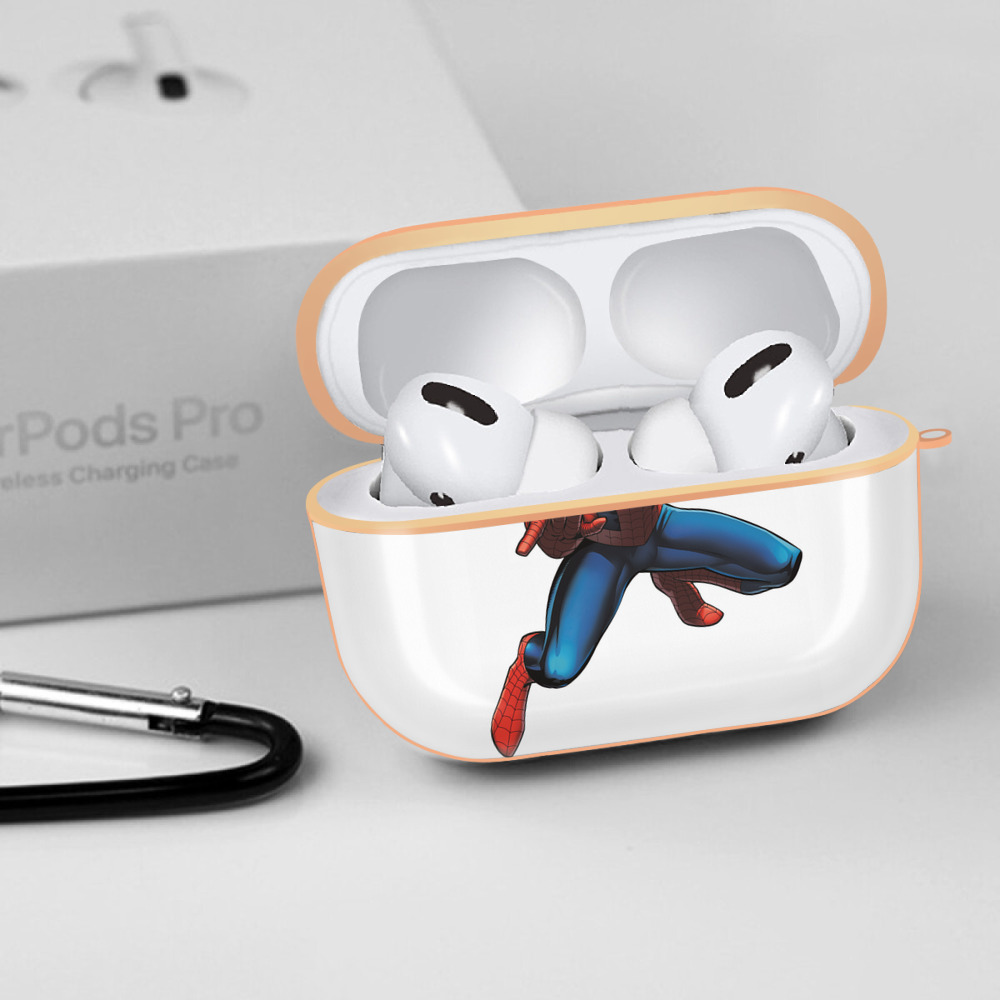 Spider Man スパイダーマン 【AirPods Pro用】ハードシェル保護ケース｜耐衝撃・防指紋・カラビナ付き商品仕様